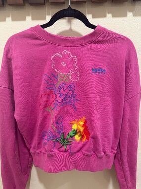 Embroidered Kenzo pink sweater, Small